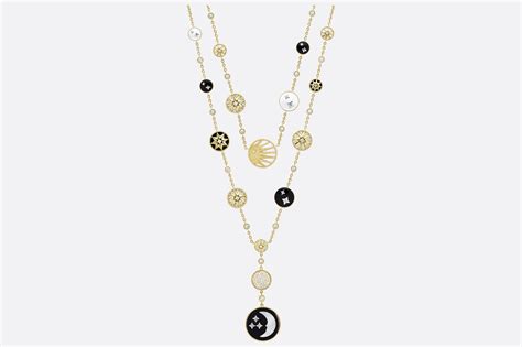 dior rose celeste necklace price|Rose Céleste Necklace Yellow and White Gold, Diamond, Onyx .